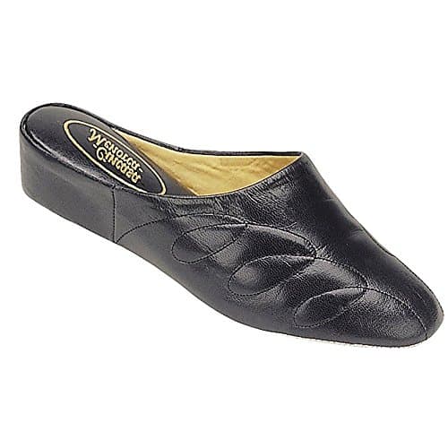 Mahon Womens Leather Slipper in Metallic