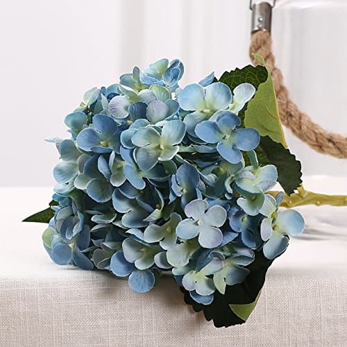 JIALE3536 Artificial Flowers A Long 55Cm Flower 11 Fork Hydrangea Flowers Wedding Decoration Home Furnishing Pot,Navy Blue