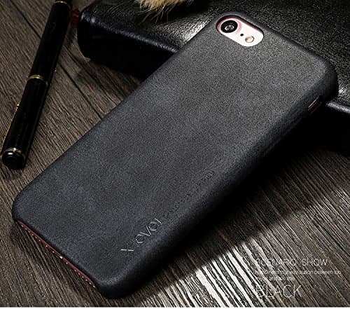 iPhone 7 / 8,X-Level [Vintage Series] PU Leather iPhone 7 / 8 Case Cover [Slim Fit Business Elegant Art Style] for iPhone 7 / 8 (Iphone 7 / 8, Black)