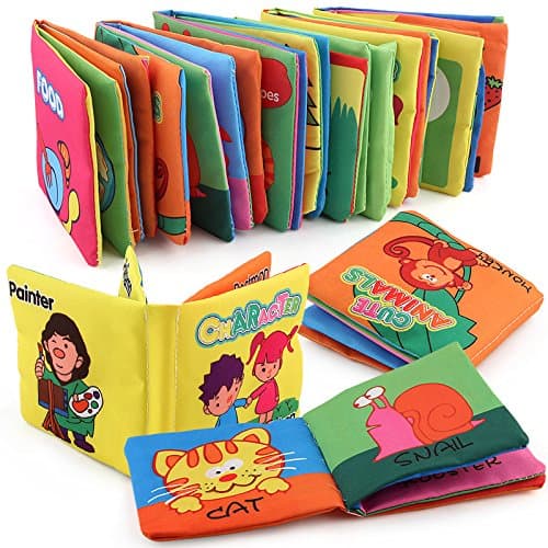 Baby's First Non-Toxic Durable Washable Soft Cloth Book 12 Packs/Set