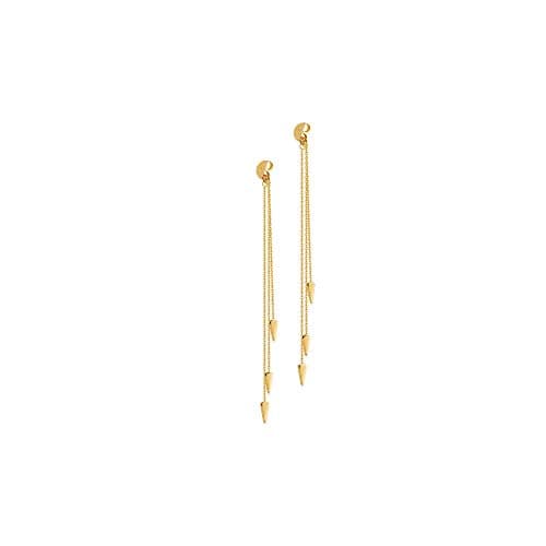 14kt Yellow Gold Cable Chain And Dagger Earring Extension