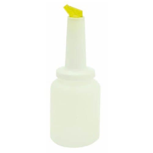 Excellante 2-Piece, 2-Quart Store and Pour-White with Yellow Accents