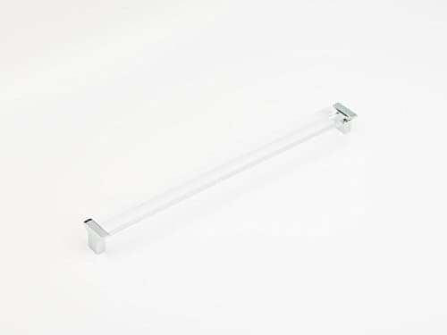 Schaub Positano Collection 12-9/16 in. (320mm) Acrylic Pull, Polished Chrome/Clear - 318-26 CL