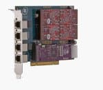 Digium 4 Port Modular Analog PCI 3.3/5.0V Card, No Interfaces