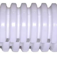 Flexible Nylon Slit Convoluted Wire Loom, 1" Diameter, Per Foot -White