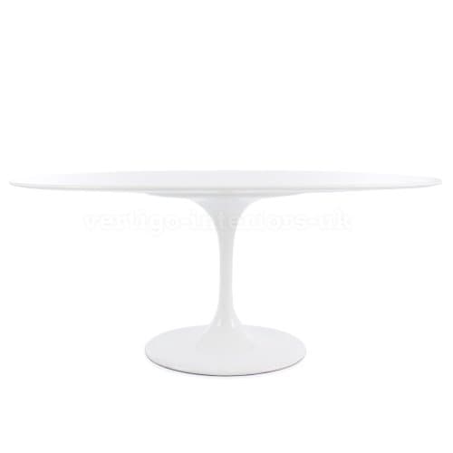 Eero Saarinen Style Oval Tulip Dining Table - White 78" X 47"