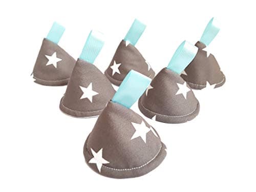 Pee Pee Stop Cones/Wee Wee Wigwams Teepees/Grey Stars (Set of 6)