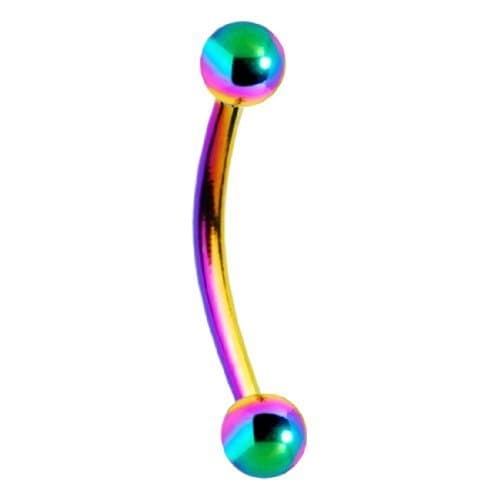 Eyebrow Ring with Beads 16 Gauge 5/16" By Eg Gifts (Multi-Color)