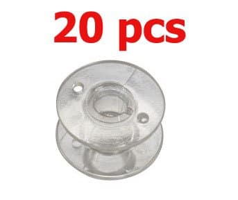 20 pcs Bobbins Clear Plastic # 820921096 for Pfaff Quilt Expression 4.0 4.2 Performance 5.0 3/8" x 27/32"