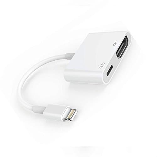 Lightning to HDMI Adapter Cable, Lighting Digital AV to HDMI 1080P Converter Adaptor for iPhone X/8/7/6/5 Series,iPad Air/Mini/Pro(Support IOS 10.3 up to IOS 11x