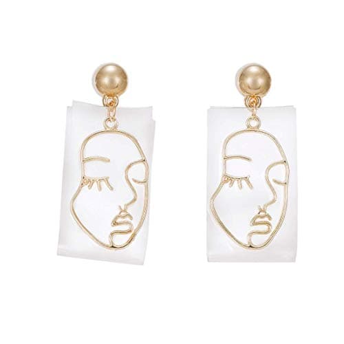 Holylove 2 Style 2019 Statement Drop Dangle Novelty Earrings Gold Women Fashion Jewellery Accessory 1 Pair