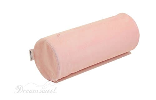 Dreamsweet 20" Memory Foam Large Round Roll Pillow w/Removable Cover, Pink