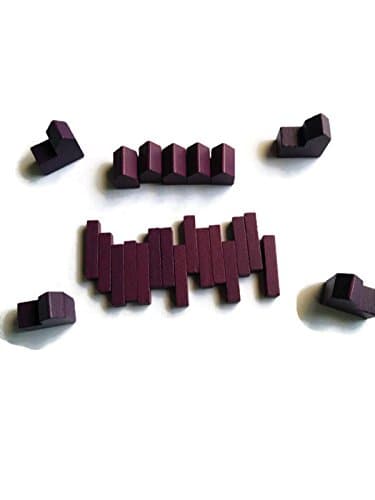 YorksGamePieces Purple Wood Replacement Player Pieces