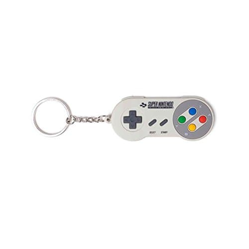 Super Nintendo Keyring Keychain Controller Official Retro Rubber
