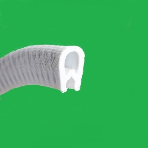 White edge trim U seal | U height: 21/32", Grip range: 3/64" - 5/32" (60 Feet)
