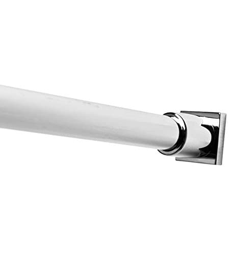 Universal Solid Brass Wall Mounted Shower Rod Only, Chrome