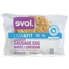 Evol, Sandwich Breakfast Chicken Sausage Egg Cheddar, 4 Ounce