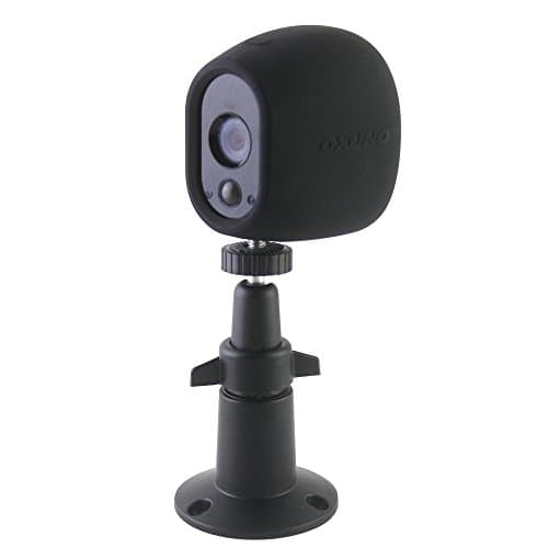 Cam Smart Security Wall Mount- Adjustable Indoor/Outdoor Metal Mount for Arlo Cam and Other Compatible Models by OXUNO- Black