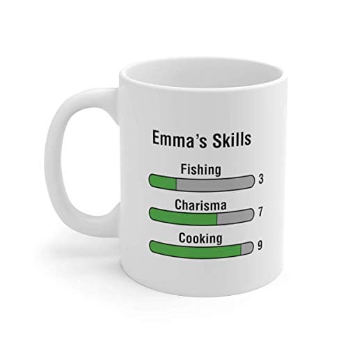 Funny Sims Mug, Custom Sims Mug, Sims 3 Mug, Sims Skills, Sims Mug, Nerd Mug, Novelty Mug, Gifts for Nerds, Nerdy Mugs, Gamer Mugs