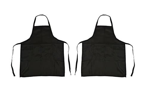 Black Apron Two Pack Kitchen Aprons for Women or Men - Multi-Use Apron to Act as Kitchen, Gardening, or Work Utility Apron - Easy Storage to be Placed in Any Closet or Cookware Cabinet