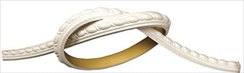 Millwork by WI 1 Inch Ribbon Rope Flexible Panel Molding 93" Long Primed White