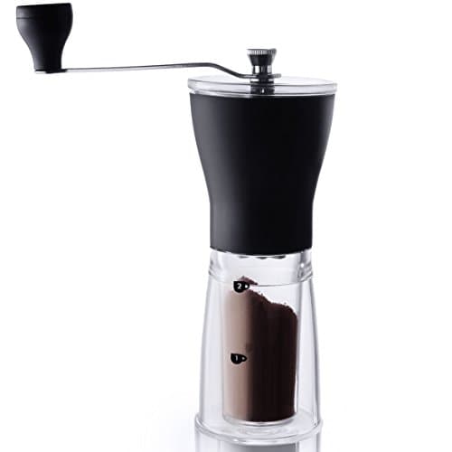 Own Sea Manual Coffee Grinder, Adjustable Hand Grinder, Ceramic Conical Burr Mill, Mini Portable Home Kitchen Travel Coffee Bean Grinder/Coffee Mill