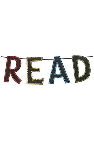Renewing Minds Chalk Talk"Read" Banner, Multi-Colored, Four 12 Inch Letters