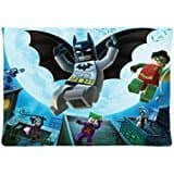 JingWEI Design Custom Rectangle Pillowcase Pillow Case Cover batman robin lego Pattern Design Standard Size 20x30 inch