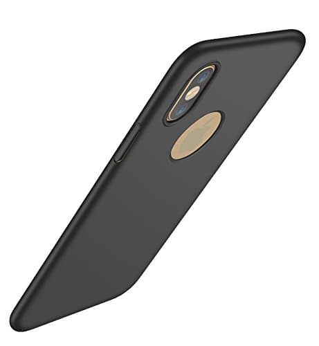 EiZiTEK EiZiCase Series Tempered Glass Friendly hard back case Compatible with iPhone x, Compatible with EiZiShield and EiZiLite Series Tempered Glass and all films, Black, 1 slim Apple iPhone x case