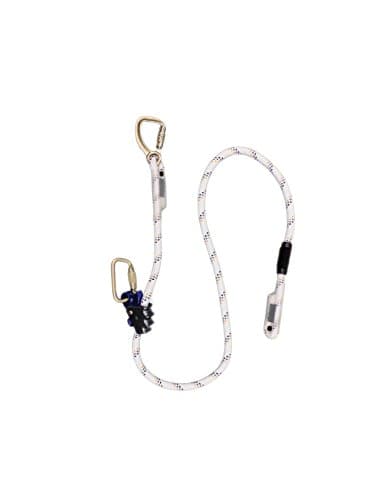 34416 Quick-Adjustable Polyester Rope Positioning Lanyard with Carabiner and Zsnaphook, 3600 lbs Gate, 5/8" Diameter x 6' Length