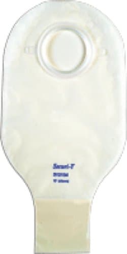 Genairex Securi-T Two-piece Drainable Pouch with One Sided Comfort Panel and Tail Closure 1-1/4" Flange, 12" L, Transparent, 4" Collar (Box of 10 Each)