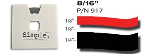 Simple Stripe 8/16 Inch x 150 Ft 2 Color Automotive Pinstripe Black/Red