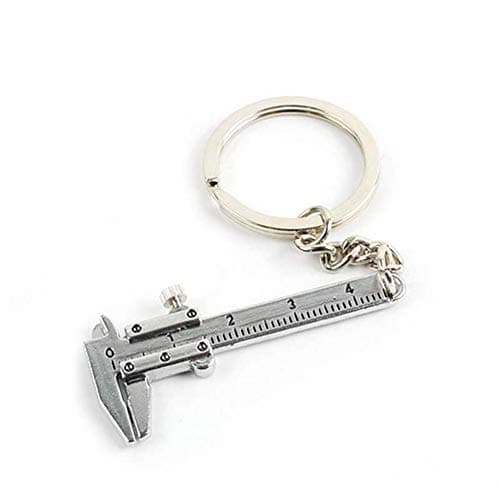 QWDEWFDEW Vernier Calliper Portable Measuring Gauging Tools Mini Key Ring Calipers Special Simulation Model Slide Ruler Vernier Caliper Key Chain Key Ring