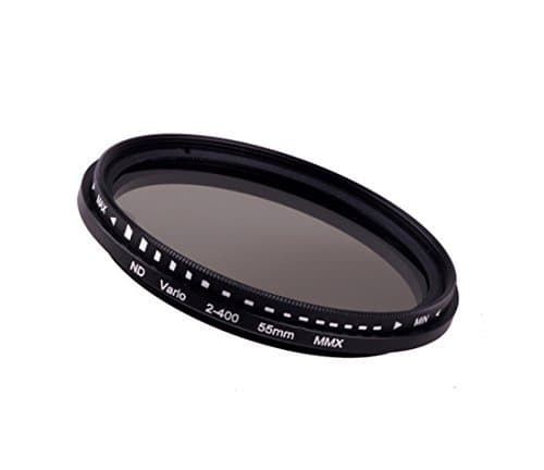 55MM Adjustable Fader Neutral Density Filter (2ND - 400ND) for Sony 75-300mm f/4.5-5.6 DSLR Cameras