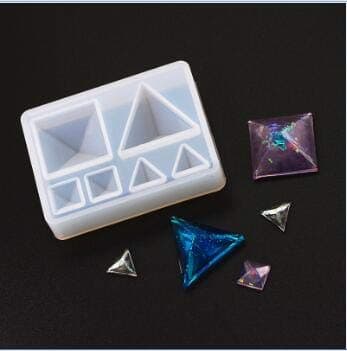 Gold Happy Round Heart Square Geometry Stud Earring Silicone Mold for Jewelry Pendant Resin Silicone Mould DIY epoxy Resin Mold