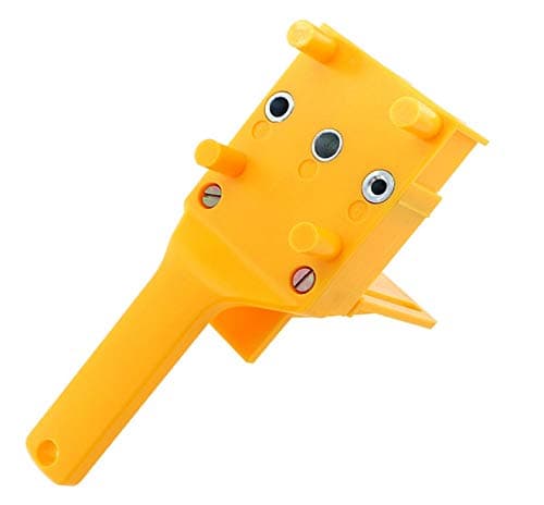Vertily Woodworking Doweling Jig,Handheld Woodworking Doweling Jig Drill Guide Wood Dowel Drilling Hole Saw Drill Guide Metal Sleeve Wood Drilling Doweling Hole Saw Tools Handheld Jigs