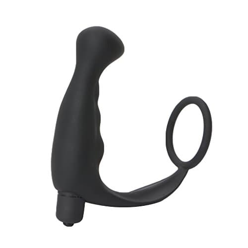 Silicone Vibrant A N A L Plug With PENI S Ring , Men Waterproof Pro Sta Te Massager