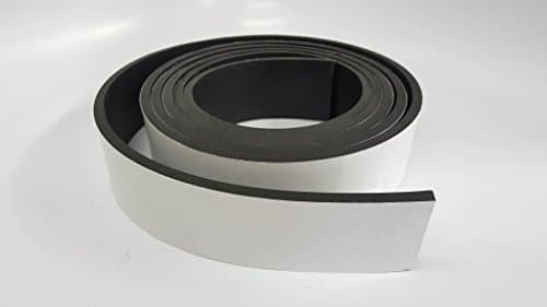 .031" 5" x 10' Neoprene Rubber Strips 60A Medium Hardness WITH ADHESIVE BACKING