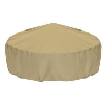 Two Dogs Designs 2D-FP60005 Home and Garden Fire Pit Cover with Level 4 UV Protection, 60-Inch, Khaki
