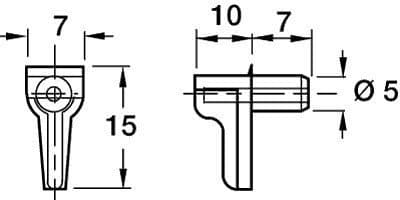 SHELF SUPPORT PLUG WITH STEEL PIN FOR 5MM HOLE by DISCOUNT DIY