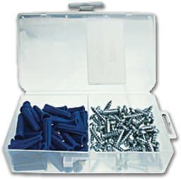 5/16" Plastic Anchor &amp; Screw Kit - 50/Bx
