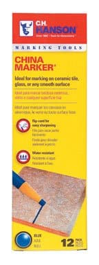 C.H. Hanson 6.8 in. L x 0.3 in. W China Marker Blue Plastic 12 pc.