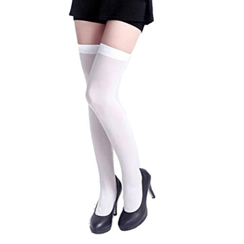 Vertily Women's Compression Pure Over Knee High Temptation Stretch Nylon Socks
