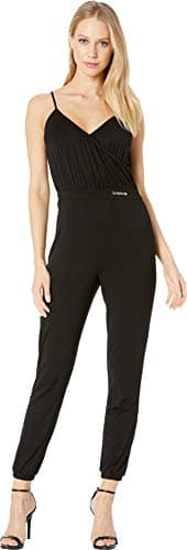 bebe Womens Spaghetti Strap Wrap Jogger Jumpsuit Surf The Web