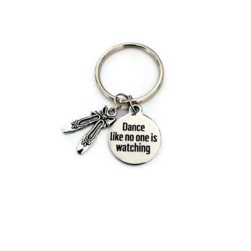 Moonstone Creations Dancer Key Chain, Dance Like no one is Watching, Dance Recital Gift
