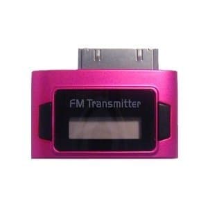 Pink Exeze Pico 5 FM Transmitter for iPhone, iPhone 3G, iPhone 3GS, iPhone 4, iPod Nano 3G, iPod Nano 4G, iPod Nano 5G, iPod Touch, iPod Touch 2G, iPod Classic all models, iPad all models - Ultra Small - No cables or batteries needed