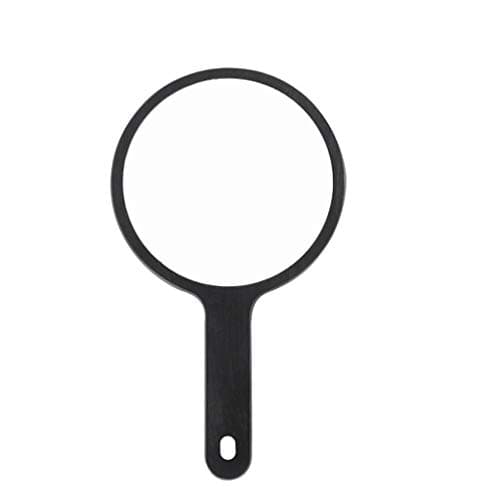 WXF Handheld Mirrors with Handle, Small Compact Cosmetic Mirror Natural Daylight Hairdressing Hand Mirror for Professional Salon Barbers (color : Black, Size : 1628cm)