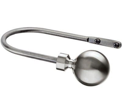 Life Gem Curtain Holdbacks Brushed Steel Silver