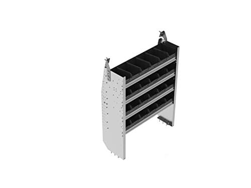 Ranger Design Ranger Design Contoured Van Bin Unit, Aluminum, 4 Shelves w/Bins, 36" W, Mercedes Metris, BL36