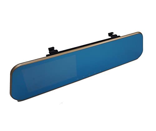 KiTz Full HD 1080P Dual Lens Car Dash Camera with 4.3 Inch Mirror Screen,170° Wide Angle Dual Lens Car DVR and 140° Wide Water-proof Back Camera,8GB Micro SD Card Included (Black)